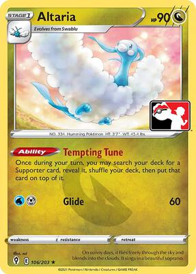 Altaria - 106/203 card from Prize Pack Series Cards