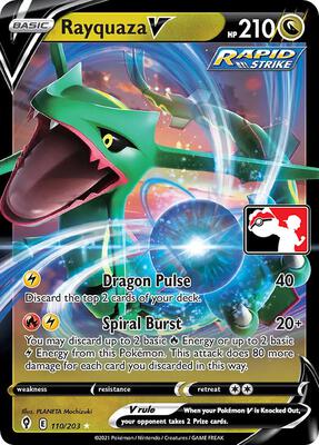 Rayquaza V - 110/203 card from Prize Pack Series Cards