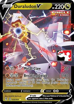Duraludon V - 122/203 card from Prize Pack Series Cards