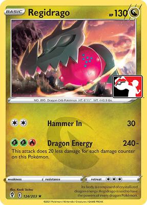 Regidrago - 124/203 card from Prize Pack Series Cards