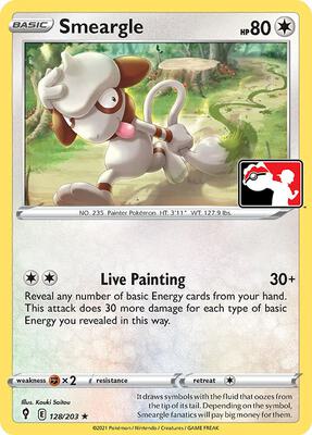 Smeargle - 128/203 card from Prize Pack Series Cards