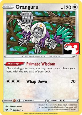Oranguru - 148/202 card from Prize Pack Series Cards