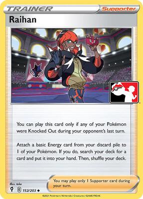 Raihan - 152/203 card from Prize Pack Series Cards