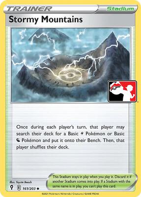 Stormy Mountains - 161/203 card from Prize Pack Series Cards