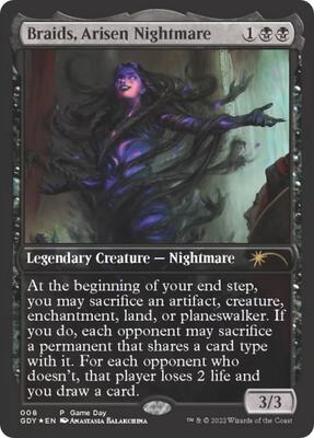 Braids, Arisen Nightmare card from Game Day & Store Championship Promos
