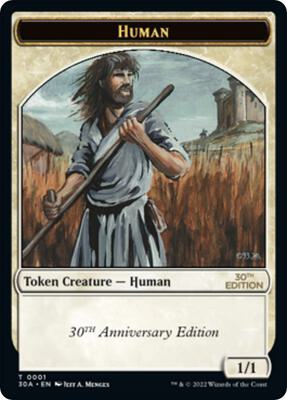 Human Token card from 30th Anniversary Edition