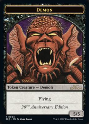 Demon Token card from 30th Anniversary Edition