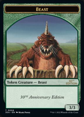 Beast Token card from 30th Anniversary Edition