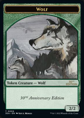 Wolf Token card from 30th Anniversary Edition