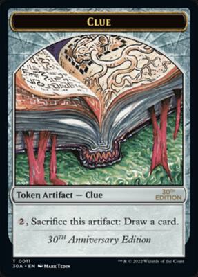 Clue (0011) Token card from 30th Anniversary Edition