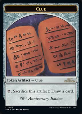 Clue (0012) Token card from 30th Anniversary Edition