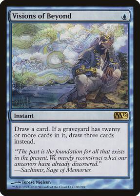 Visions of Beyond card from Magic 2012 (M12)