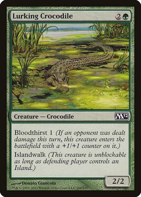 Lurking Crocodile card from Magic 2012 (M12)