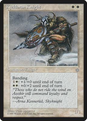 Kjeldoran Knight card from Ice Age