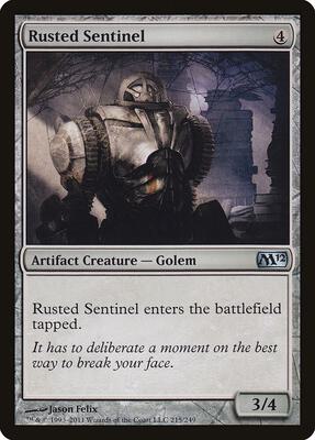 Rusted Sentinel card from Magic 2012 (M12)