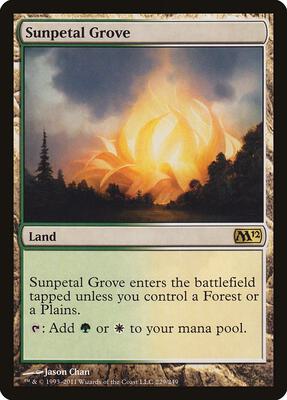 Sunpetal Grove card from Magic 2012 (M12)