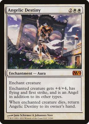 Angelic Destiny card from Magic 2012 (M12)