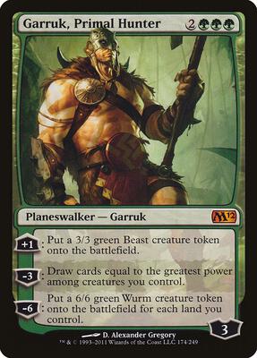 Garruk, Primal Hunter card from Magic 2012 (M12)