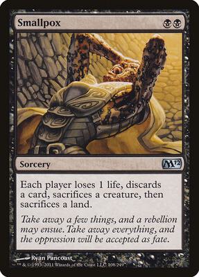 Smallpox card from Magic 2012 (M12)