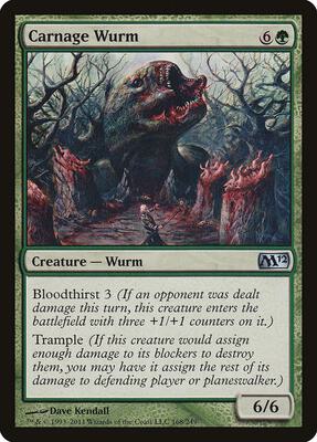 Carnage Wurm card from Magic 2012 (M12)