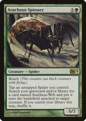 Arachnus Spinner card from Magic 2012 (M12)