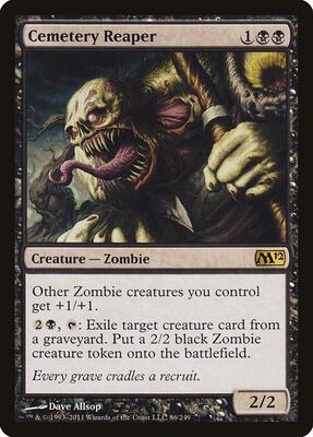Cemetery Reaper card from Magic 2012 (M12)
