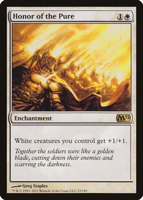 Honor of the Pure card from Magic 2012 (M12)