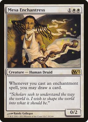 Mesa Enchantress card from Magic 2012 (M12)