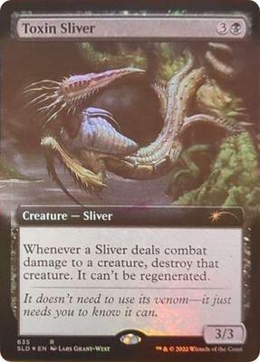 Toxin Sliver (Extended Art) card from Secret Lair Drop Series