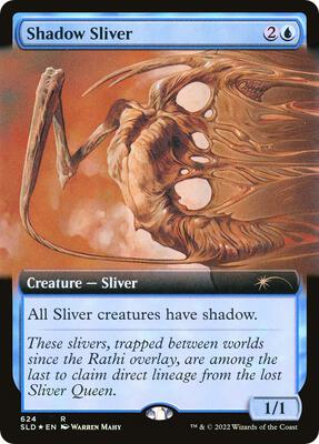 Shadow Sliver (Extended Art) card from Secret Lair Drop Series