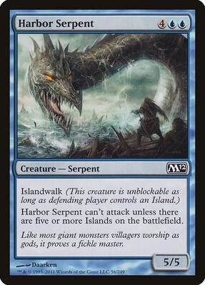 Harbor Serpent card from Magic 2012 (M12)