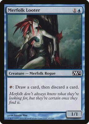 Merfolk Looter card from Magic 2012 (M12)