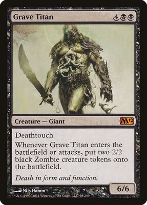 Grave Titan card from Magic 2012 (M12)