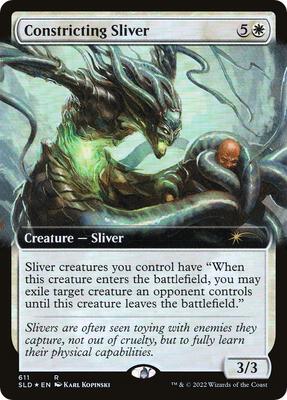 Constricting Sliver (Extended Art) card from Secret Lair Drop Series