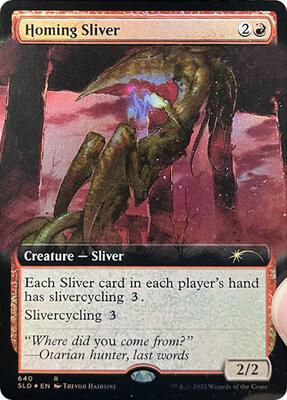 Homing Sliver (Extended Art) card from Secret Lair Drop Series