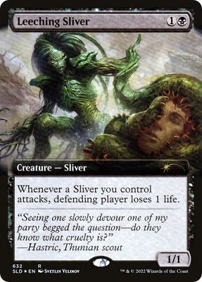 Leeching Sliver (Extended Art) card from Secret Lair Drop Series