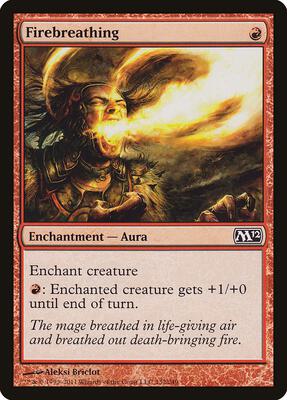 Firebreathing card from Magic 2012 (M12)