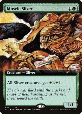 Muscle Sliver (Extended Art) card from Secret Lair Drop Series