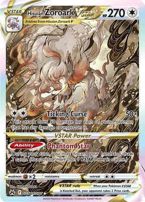 Hisuian Zoroark VSTAR card from SWSH: Crown Zenith: Galarian Gallery