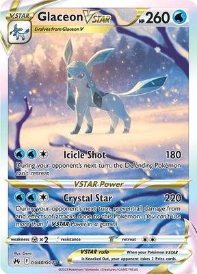 Glaceon VSTAR card from SWSH: Crown Zenith: Galarian Gallery