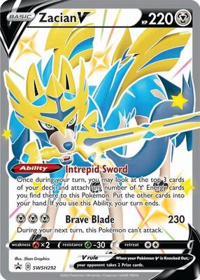 Zacian V (Shiny) - SWSH292 card from SWSH: Sword & Shield Promo Cards