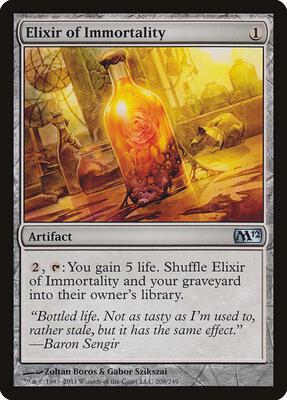 Elixir of Immortality card from Magic 2012 (M12)
