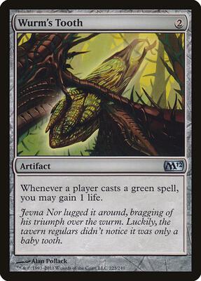 Wurm's Tooth card from Magic 2012 (M12)