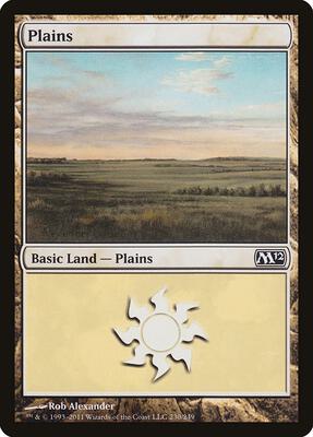 Plains (230) card from Magic 2012 (M12)
