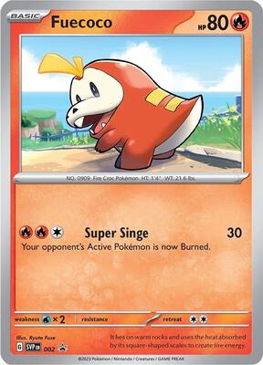 Fuecoco - 002 card from SV: Scarlet & Violet Promo Cards