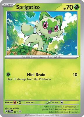 Sprigatito - 001 card from SV: Scarlet & Violet Promo Cards
