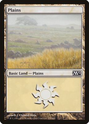 Plains (231) card from Magic 2012 (M12)