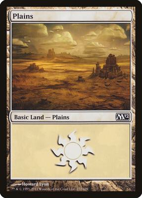 Plains (232) card from Magic 2012 (M12)