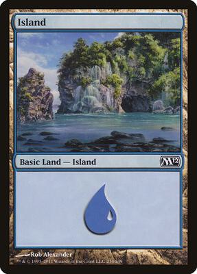 Island (234) card from Magic 2012 (M12)