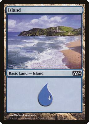 Island (236) card from Magic 2012 (M12)